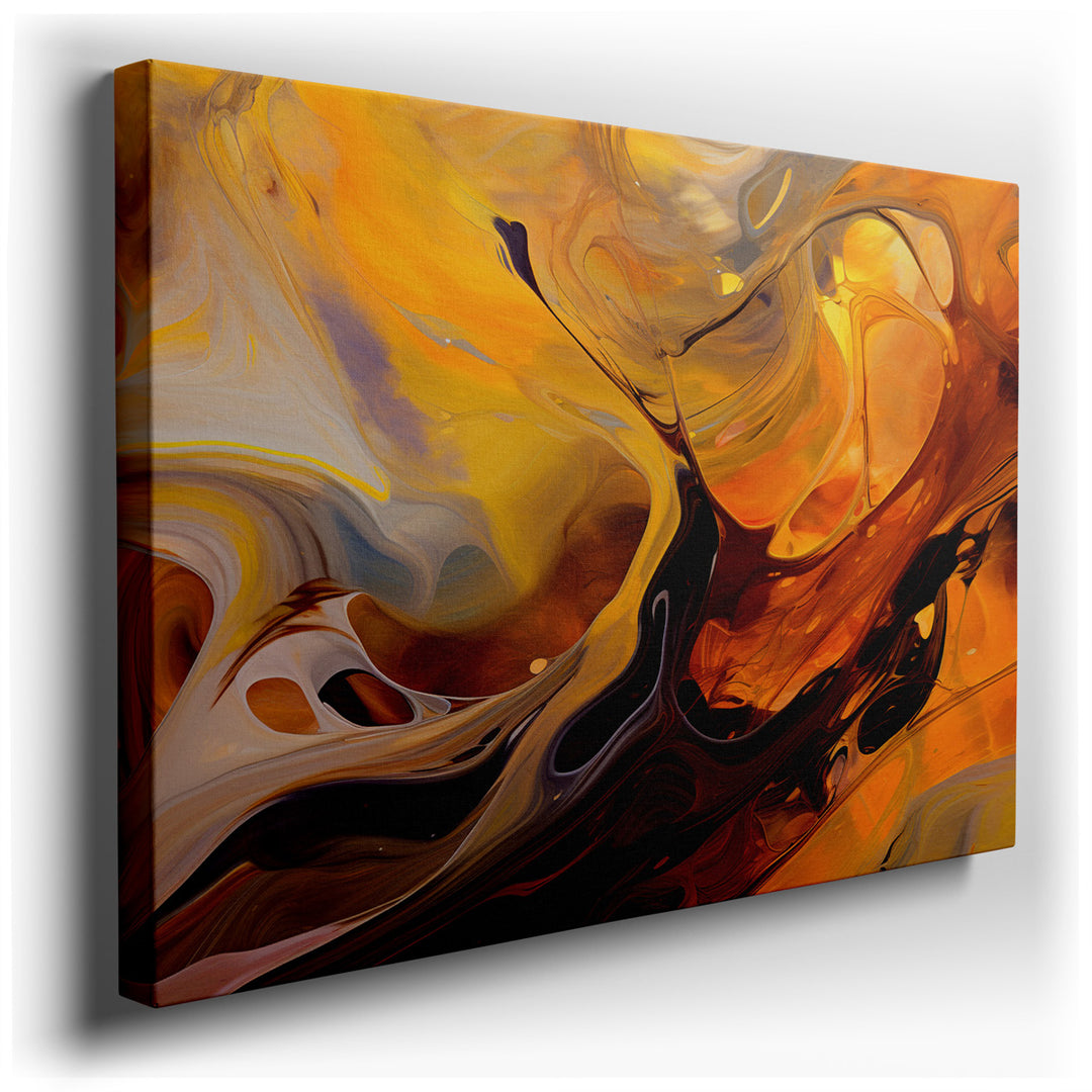 canvas print on wrapped canvas for wall decor – This captivating abstract wall art is a masterful display of artistic expression and emotional depth, characterized by i...
