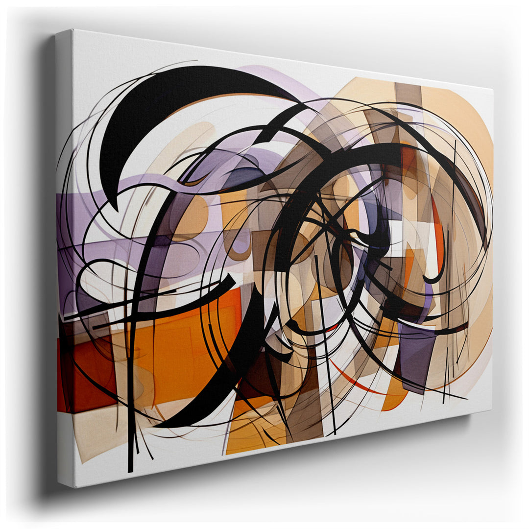 canvas print on wrapped canvas for wall decor – This wall art is a captivating abstract masterpiece that exudes a warm and inviting atmosphere, making it an ideal cente...