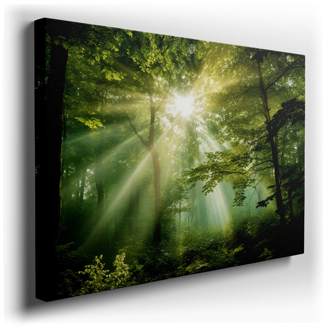 canvas print on wrapped canvas for wall decor – This wall art is a masterful representation of nature's serene and untouched beauty, capturing the magical moment when t...