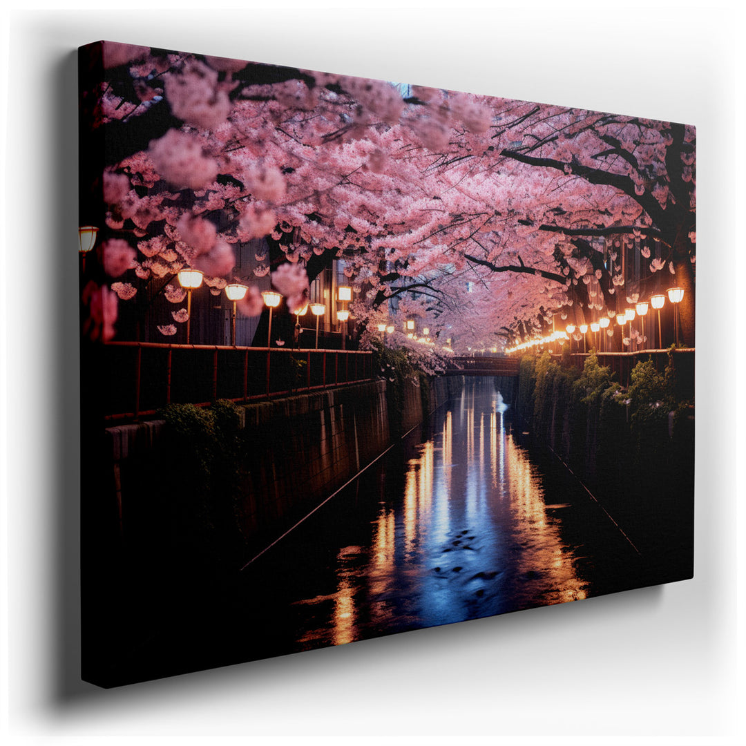 canvas print on wrapped canvas for wall decor – This wall art captures a breathtaking scene that is both tranquil and enchantingly romantic, making it a perfect additio...