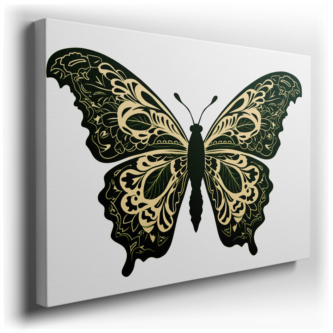 canvas print on wrapped canvas for wall decor – This wall art, a captivating butterfly graphic, is a masterful representation of the beauty and intricacy found in natur...