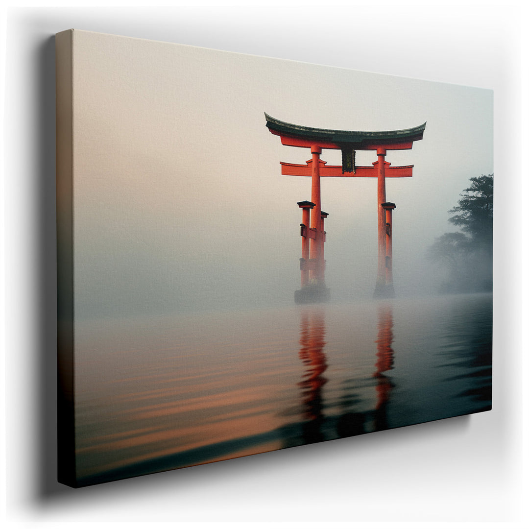 canvas print on wrapped canvas for wall decor – This wall art captures a breathtaking scene that is both serene and spiritually resonant, featuring an iconic, vibrant r...
