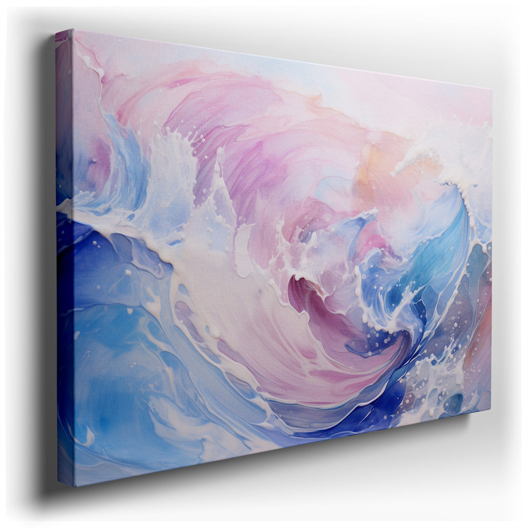 canvas print on wrapped canvas for wall decor – This exquisite wall art is a masterful display of abstract artistry, where dynamic swirls of colors create a mesmerizing...