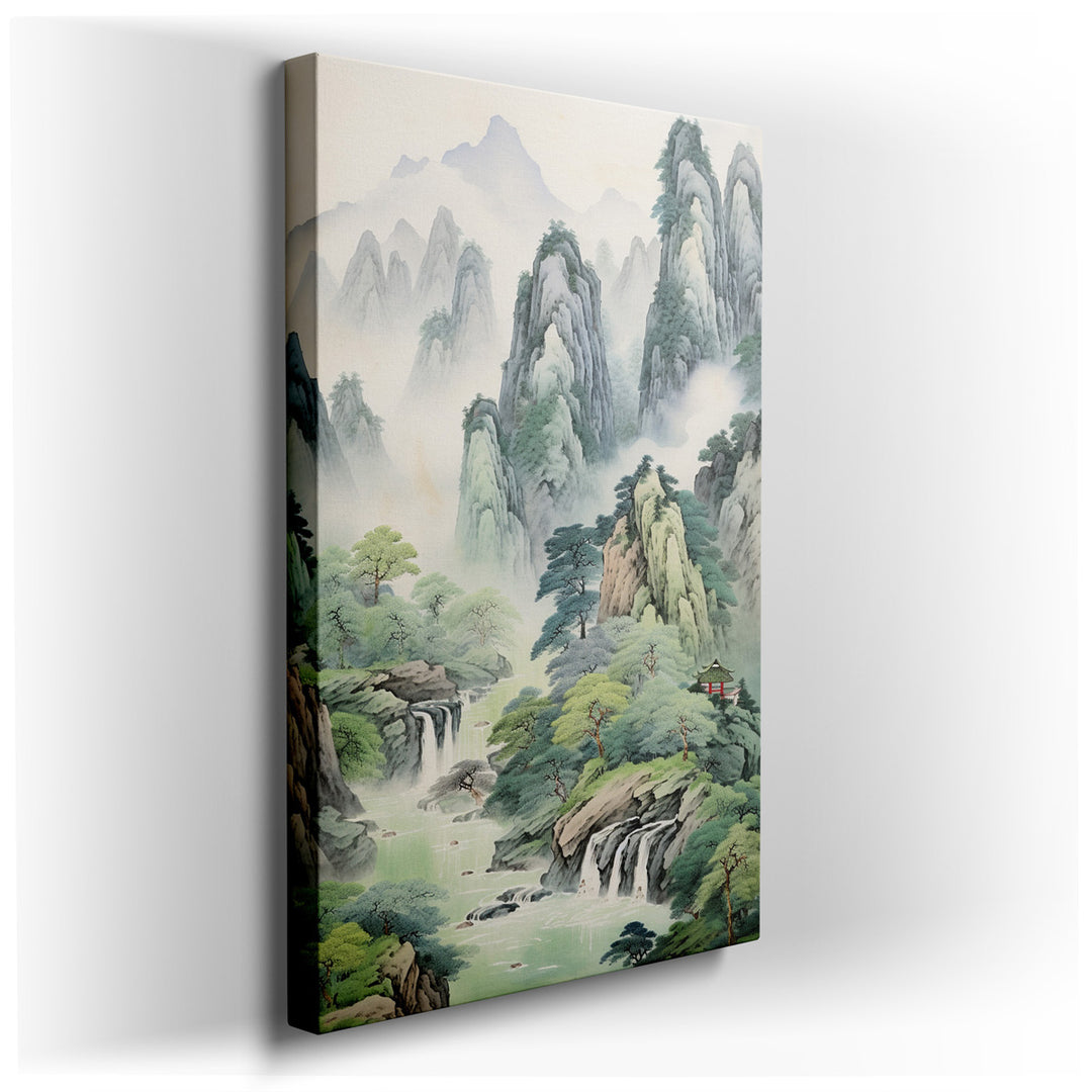 canvas print on wrapped canvas for wall decor – This captivating wall art presents a breathtaking landscape that masterfully captures the essence of nature's grandeur....