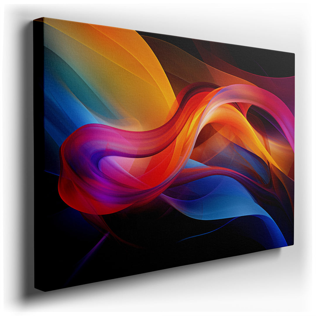 canvas print on wrapped canvas for wall decor – This captivating wall art is a masterpiece of color and motion, designed to invigorate any space with its dynamic presen...