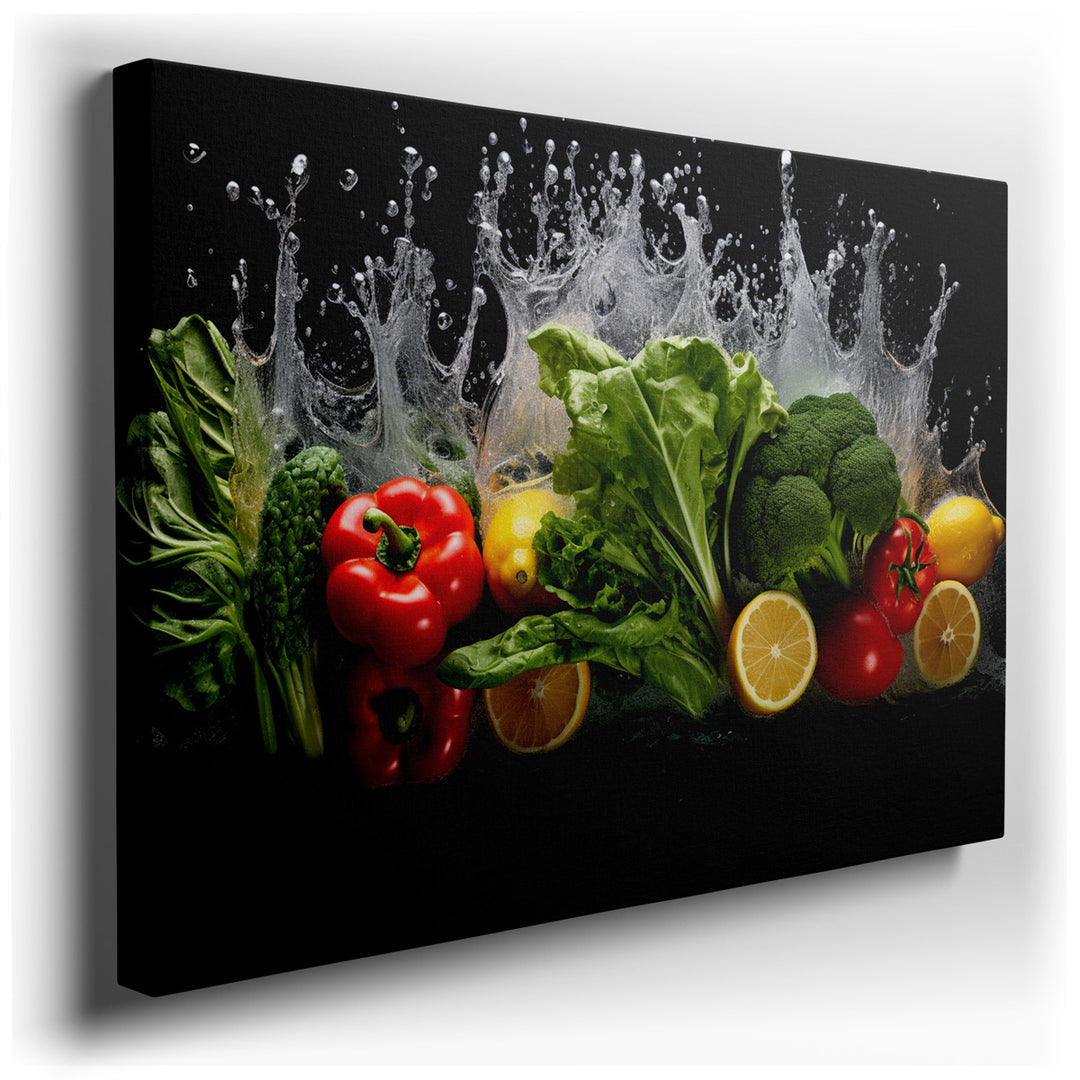 canvas print on wrapped canvas for wall decor – This wall art is a captivating visual feast that exudes vibrancy and vitality, making it an ideal centerpiece for any ro...