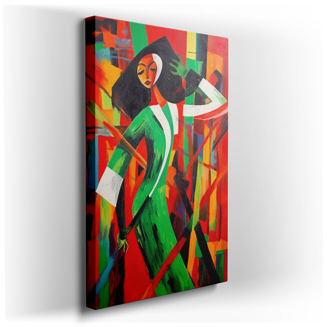 canvas print on wrapped canvas for wall decor – This wall art is a mesmerizing piece of abstract art that captures the essence of empowerment, creativity, and individua...