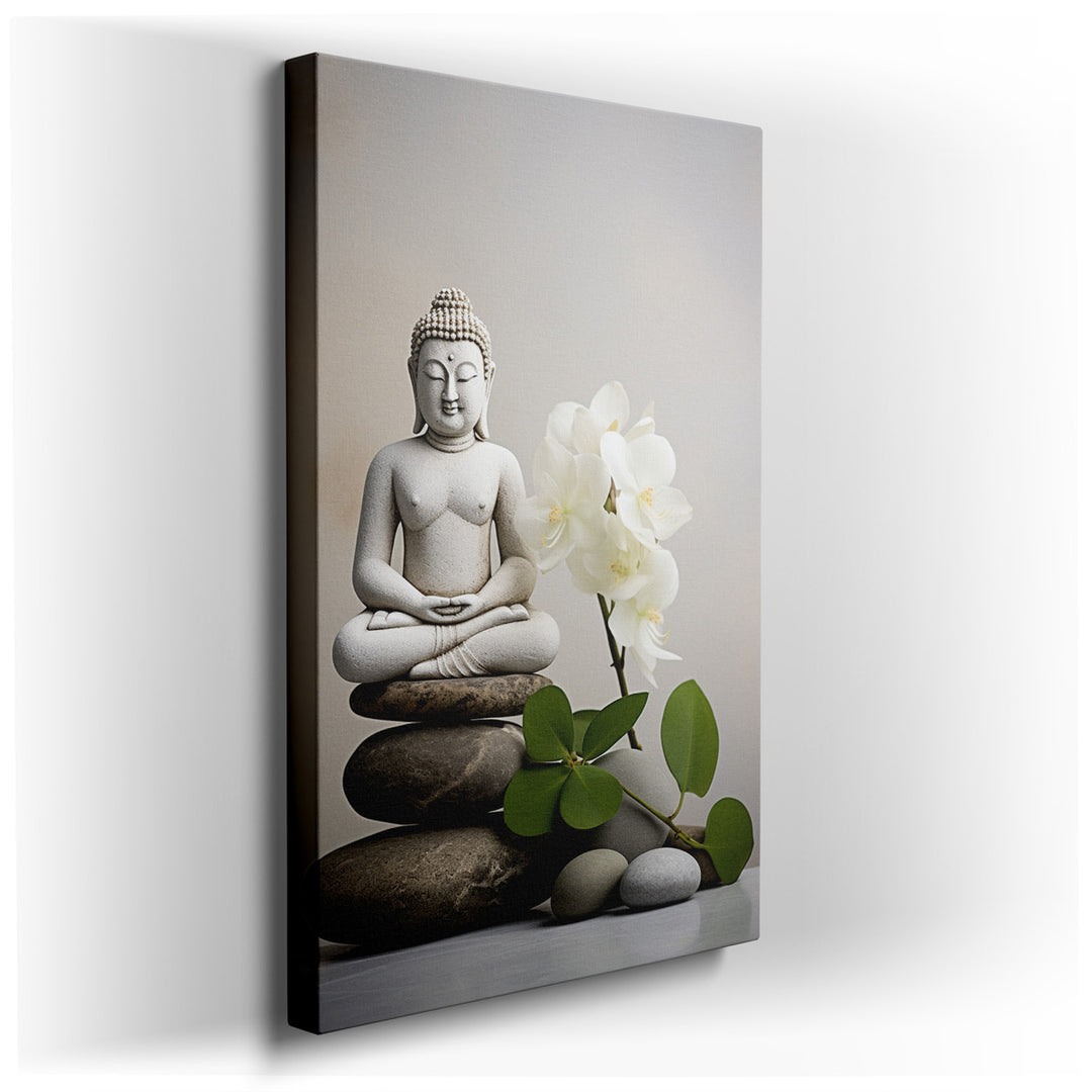 canvas print on wrapped canvas for wall decor – This exquisite wall art captures the essence of serenity and spiritual tranquility through its masterful depiction of a...