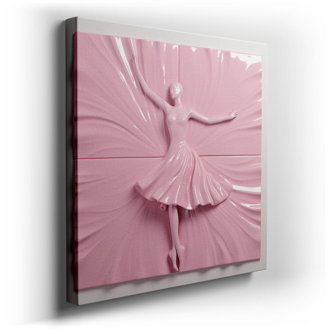 canvas print on wrapped canvas for wall decor – This exquisite wall art captures the ethereal beauty and dynamic motion of a dancer, rendered with a masterful use of sm...