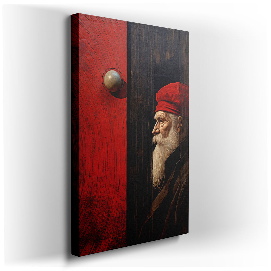 canvas print on wrapped canvas for wall decor – This exquisite wall art captures the essence of a seasoned life, portrayed through the visage of an elderly man whose fe...