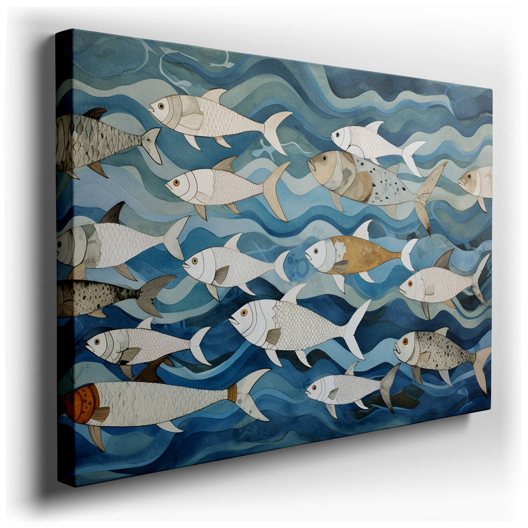 canvas print on wrapped canvas for wall decor – This exquisite wall art captures the essence of an underwater paradise, teeming with life and bursting with color. As yo...
