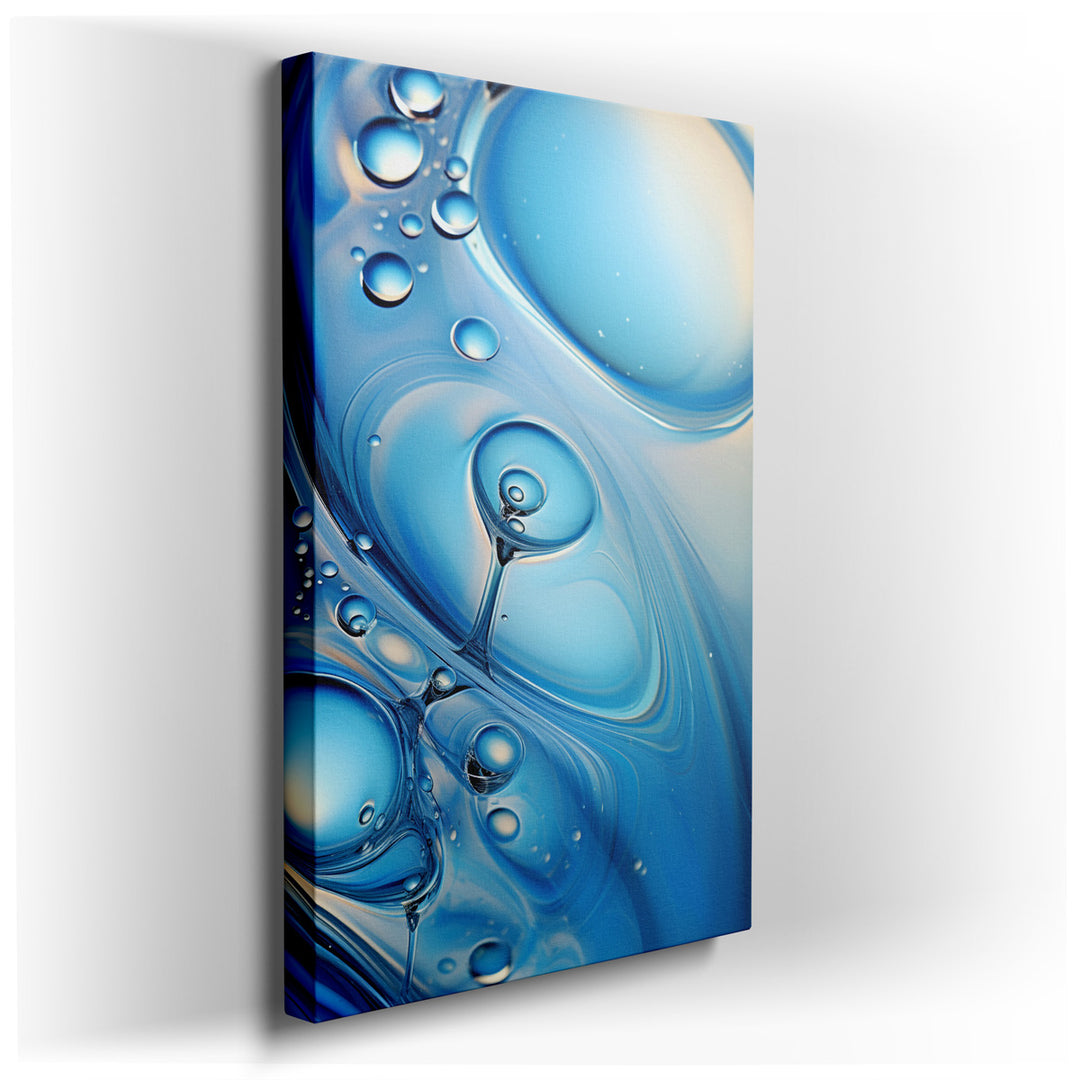 canvas print on wrapped canvas for wall decor – This wall art is a mesmerizing abstract representation that captures the essence and beauty of water in a unique and art...