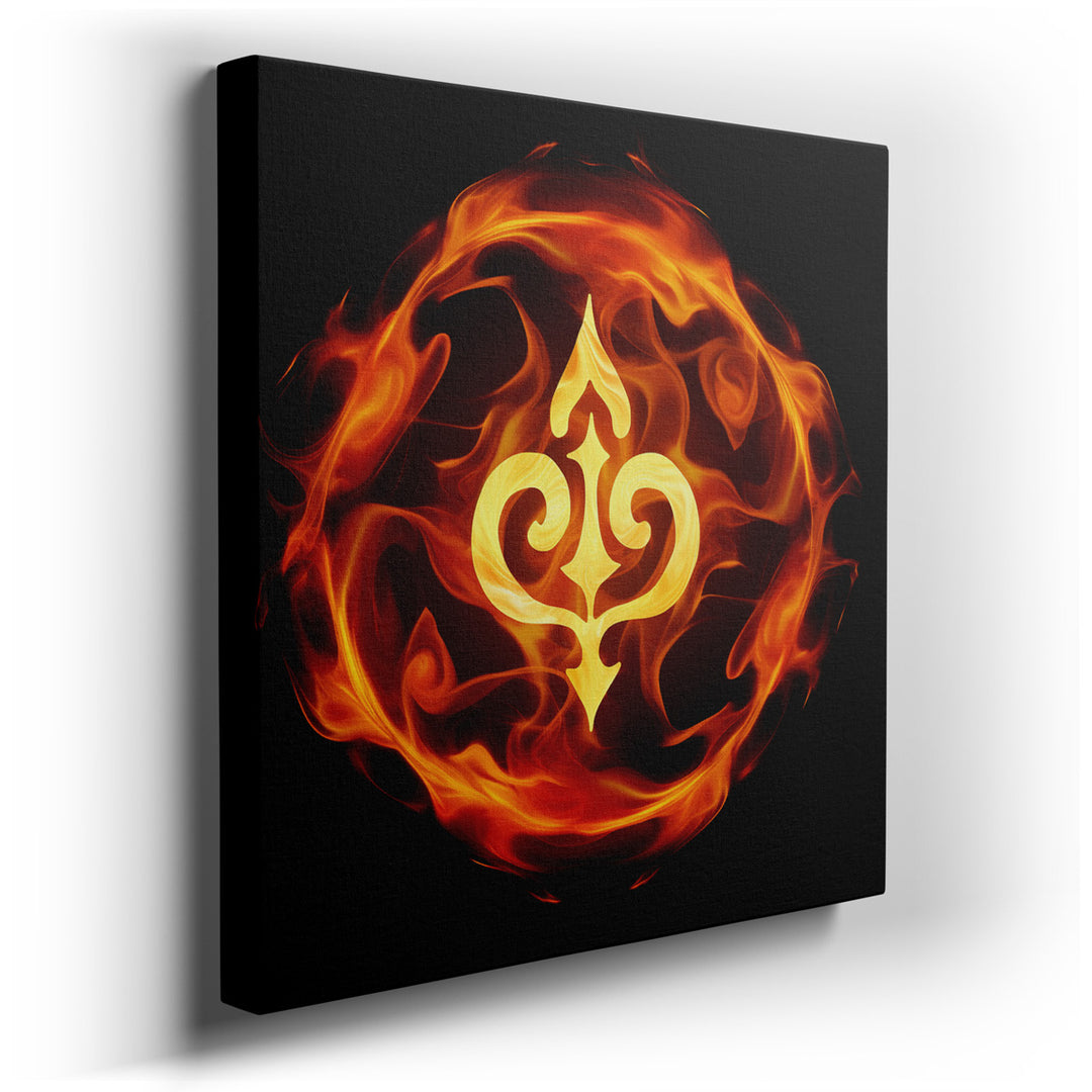 canvas print on wrapped canvas for wall decor – This wall art, a captivating masterpiece, embodies a profound symbol of passion and strength, masterfully rendered in a...