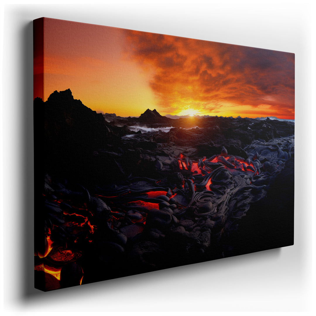 canvas print on wrapped canvas for wall decor – Imagine a wall art that encapsulates the awe-inspiring spectacle of nature’s raw power and serene beauty, all in one fra...
