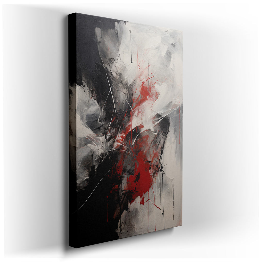 canvas print on wrapped canvas for wall decor – This wall art is a mesmerizing abstract creation that captures the viewer's attention through its dynamic interplay of c...