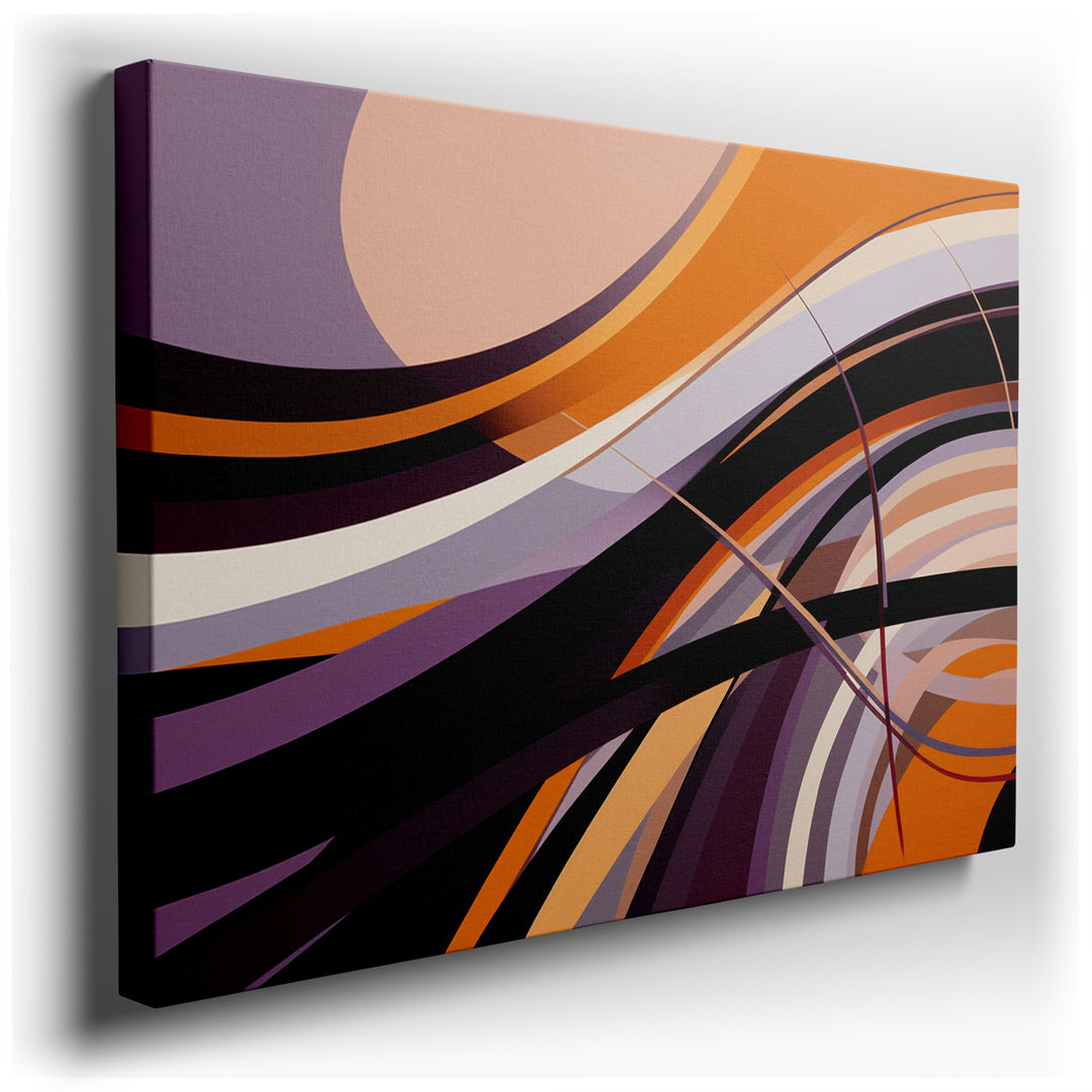 canvas print on wrapped canvas for wall decor – This wall art is a mesmerizing composition that captures the essence of contemporary art with its vibrant interplay of c...