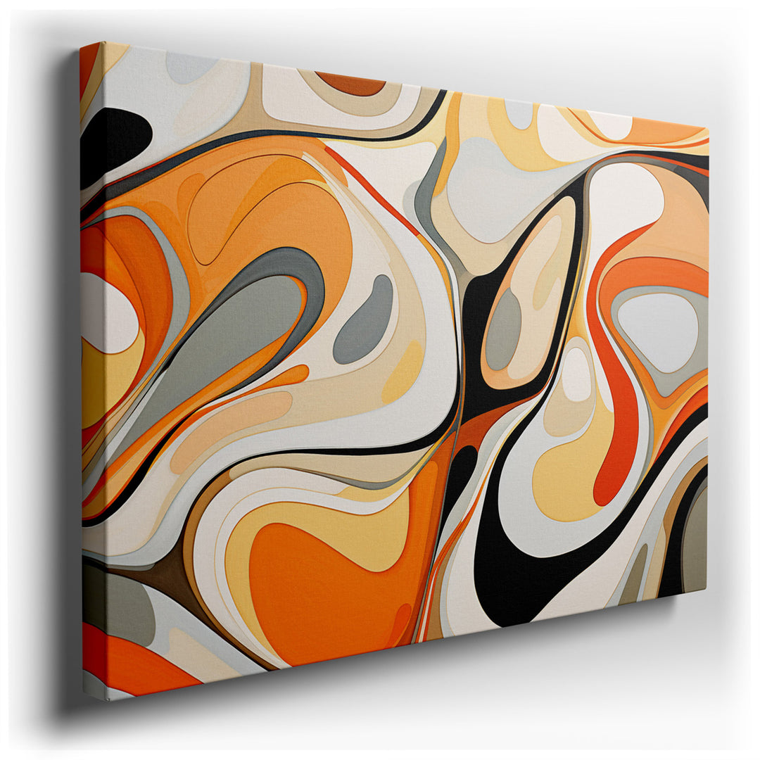 canvas print on wrapped canvas for wall decor – This exquisite wall art is a masterful display of fluid, organic forms that flow seamlessly into each other, creating a...