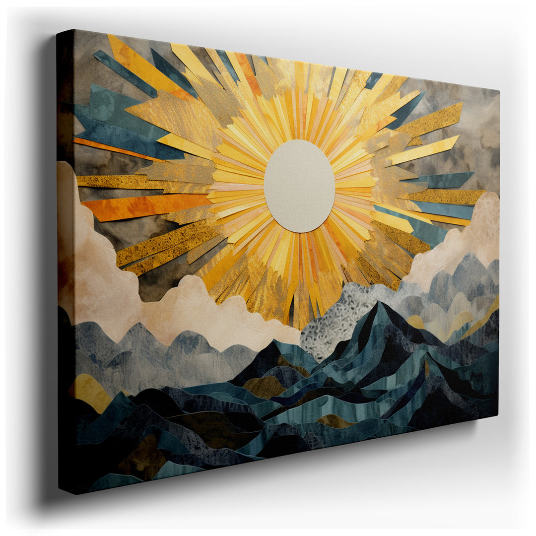 canvas print on wrapped canvas for wall decor – This wall art is a captivating masterpiece that embodies the awe-inspiring beauty of nature through its depiction of a r...