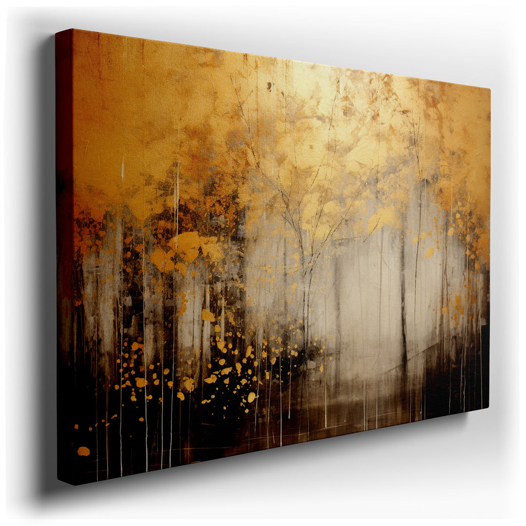 canvas print on wrapped canvas for wall decor – This exquisite wall art is a masterful representation of an abstract landscape, where the artist skillfully employs a pa...