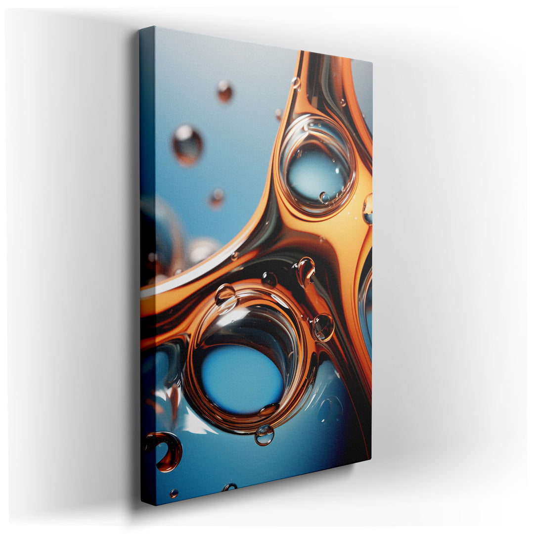 canvas print on wrapped canvas for wall decor – This wall art, a mesmerizing composition of amber-toned liquid and bubbles, offers a visual feast that is both abstract...