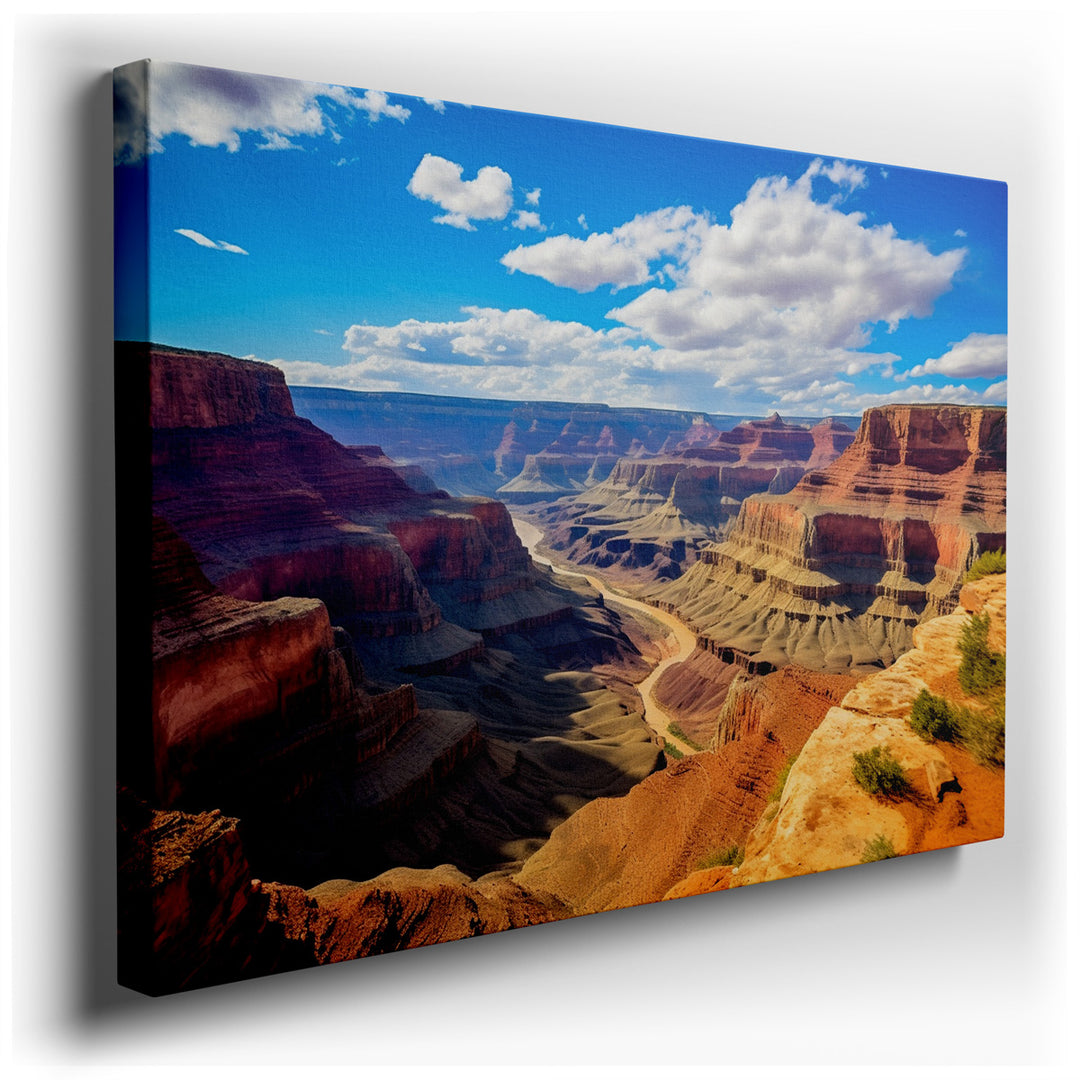 canvas print on wrapped canvas for wall decor – This wall art captures a breathtaking view of the Grand Canyon, one of the most iconic and revered natural landscapes in...