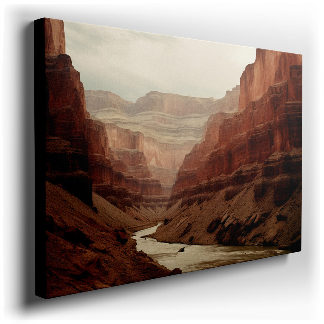 canvas print on wrapped canvas for wall decor – Imagine a wall art that encapsulates the breathtaking majesty of the Grand Canyon, a masterpiece that brings the grandeu...