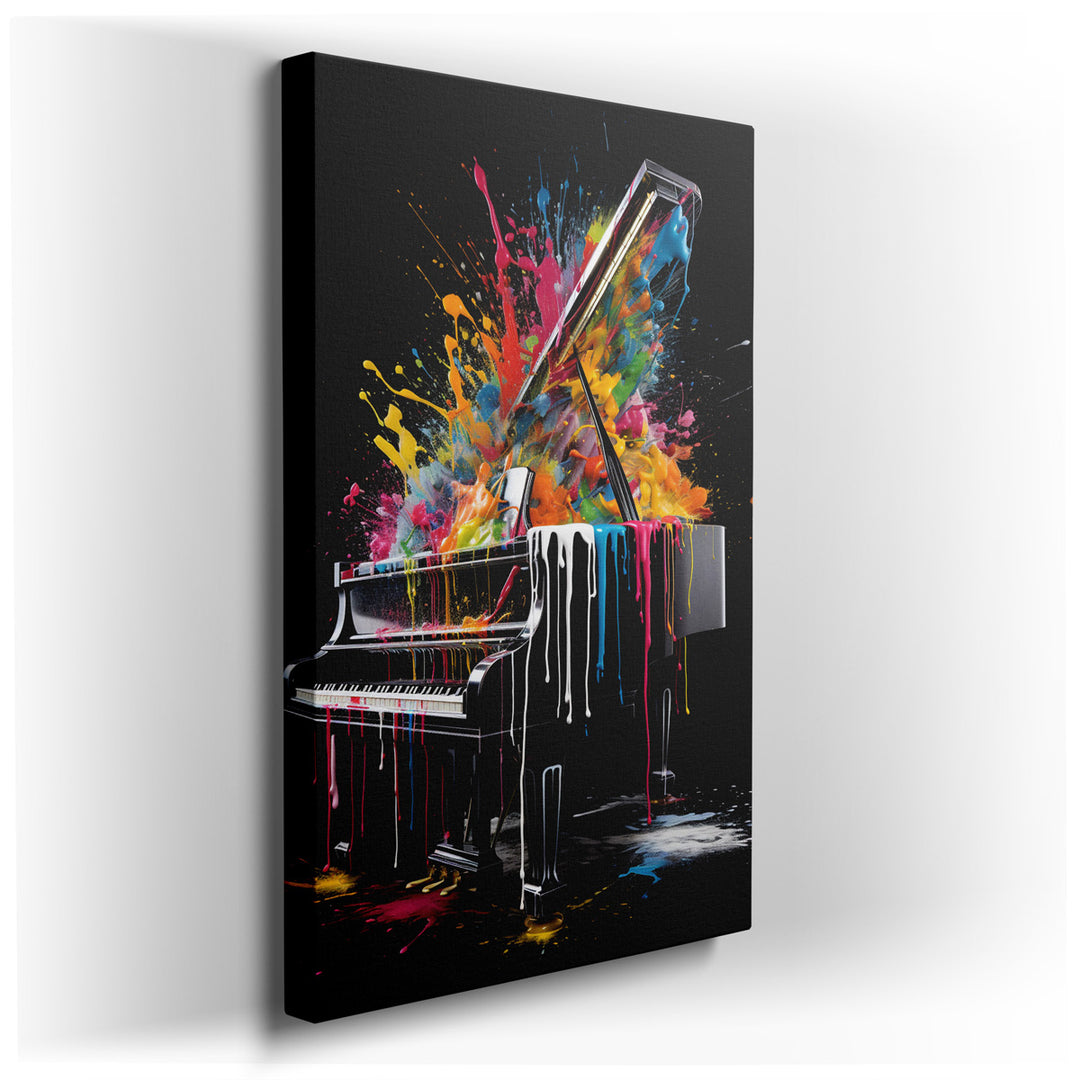 canvas print on wrapped canvas for wall decor – This wall art is a captivating visual feast that embodies the harmonious blend of music and art, making it an exceptiona...