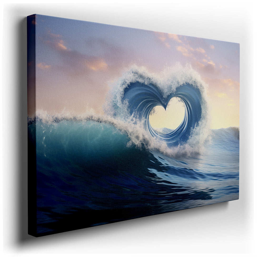 canvas print on wrapped canvas for wall decor – Imagine a wall art that captures the essence of a serene and romantic seascape, where the majesty of nature is expressed...