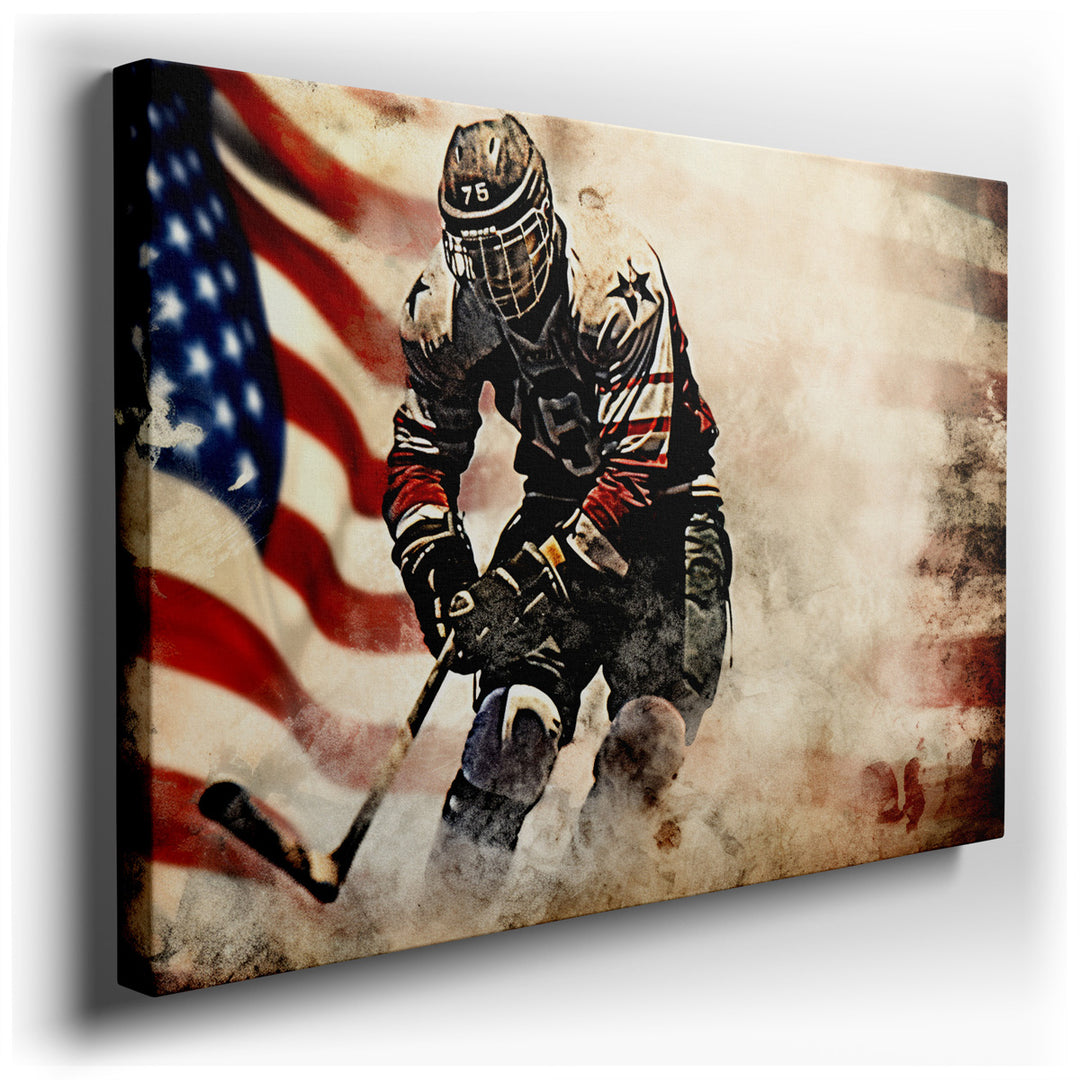 canvas print on wrapped canvas for wall decor – This captivating wall art vividly captures the essence of athleticism and national pride, making it a striking addition...