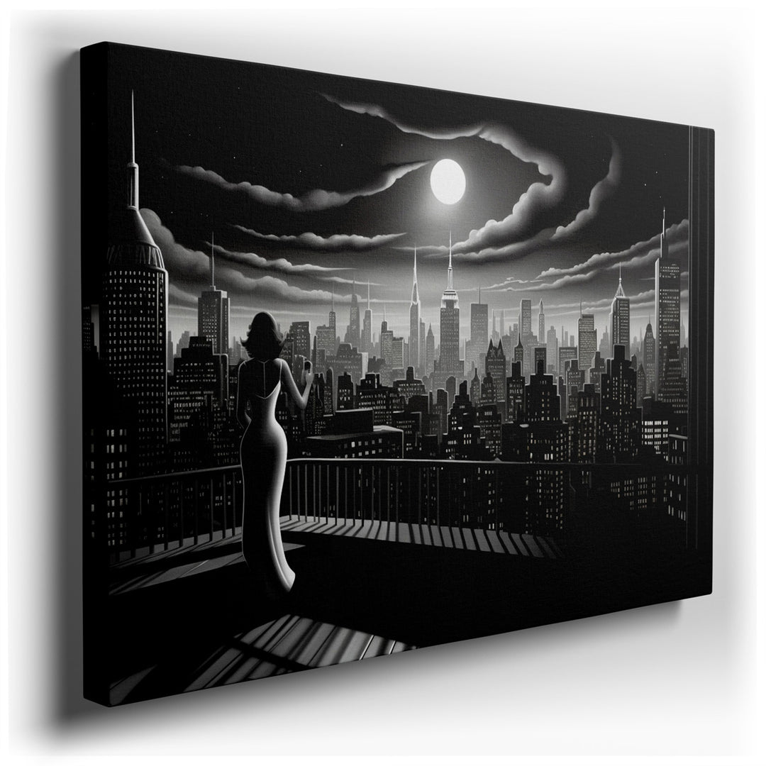 canvas print on wrapped canvas for wall decor – This wall art, a mesmerizing composition, captures an enchanting scene that seamlessly blends human elegance with the vi...