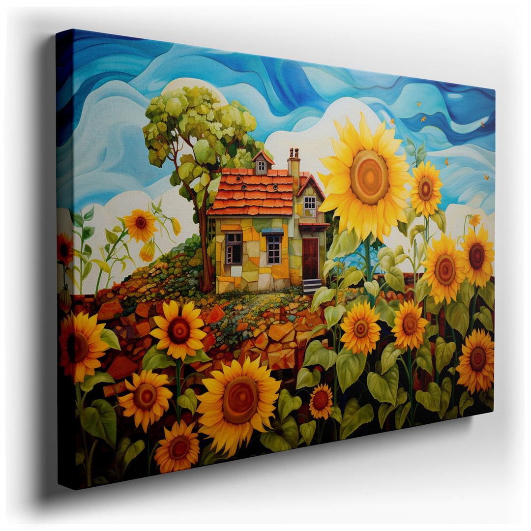 canvas print on wrapped canvas for wall decor – This captivating wall art portrays an idyllic scene that is both heartwarming and visually stunning, making it a perfect...