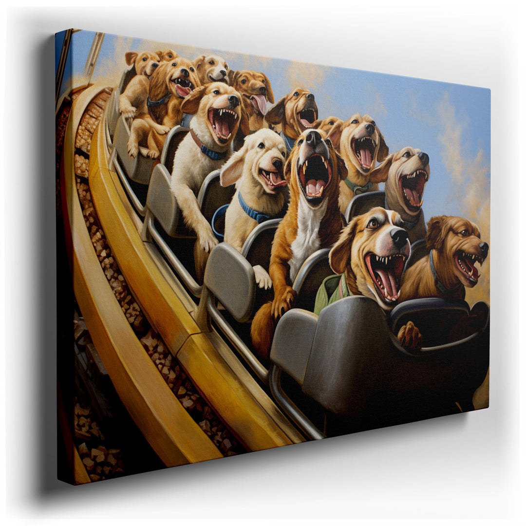 canvas print on wrapped canvas for wall decor – Imagine stepping into a room where the walls echo with the thrill of adventure and the pure joy of companionship. This i...