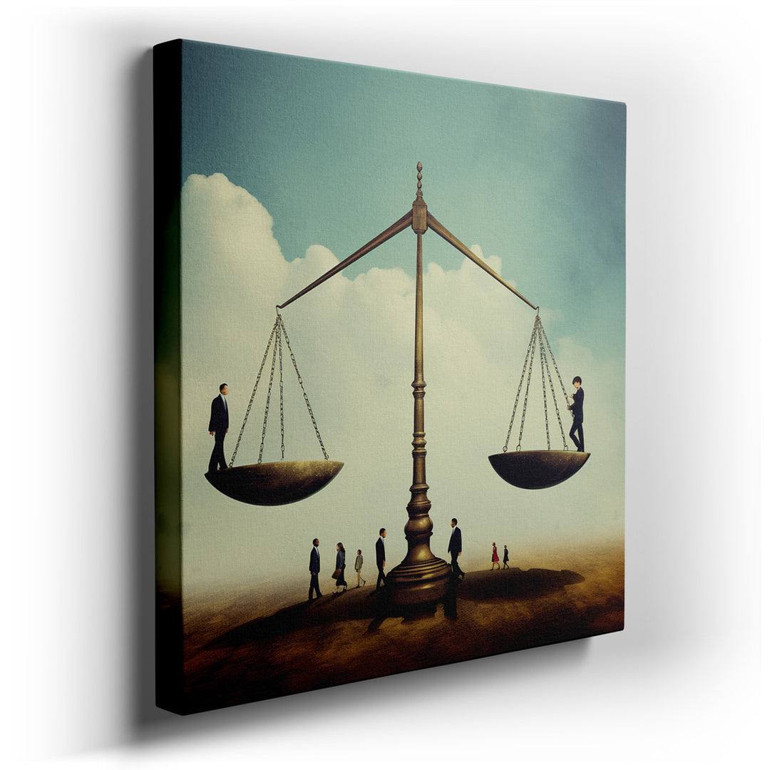 canvas print on wrapped canvas for wall decor – This wall art, a profound representation of justice and equality, is an evocative piece that would command attention and...