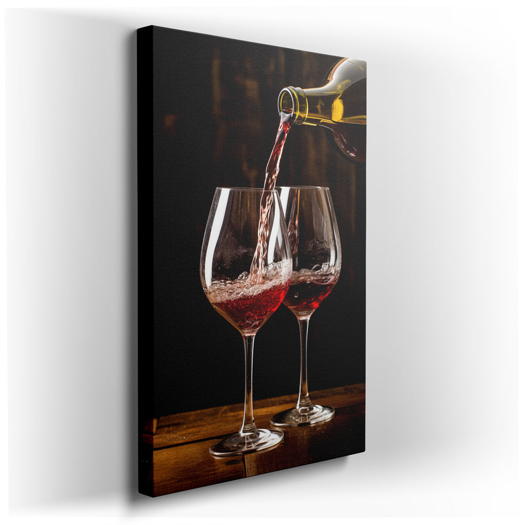 canvas print on wrapped canvas for wall decor – This captivating wall art vividly captures the essence of a luxurious and indulgent moment, ideal for those who apprecia...