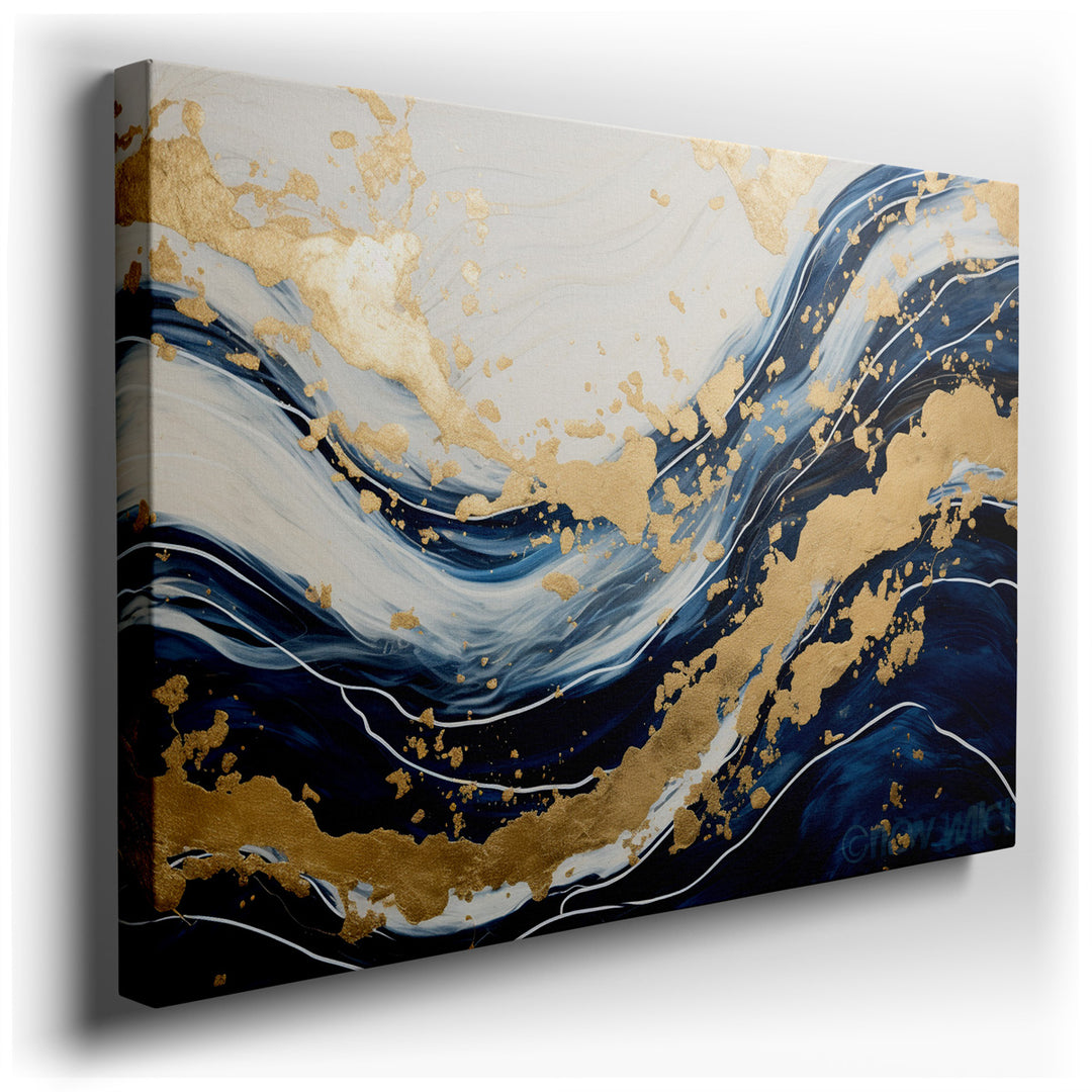 canvas print on wrapped canvas for wall decor – This captivating wall art is an abstract masterpiece that beautifully captures the essence of dynamic movement and emoti...