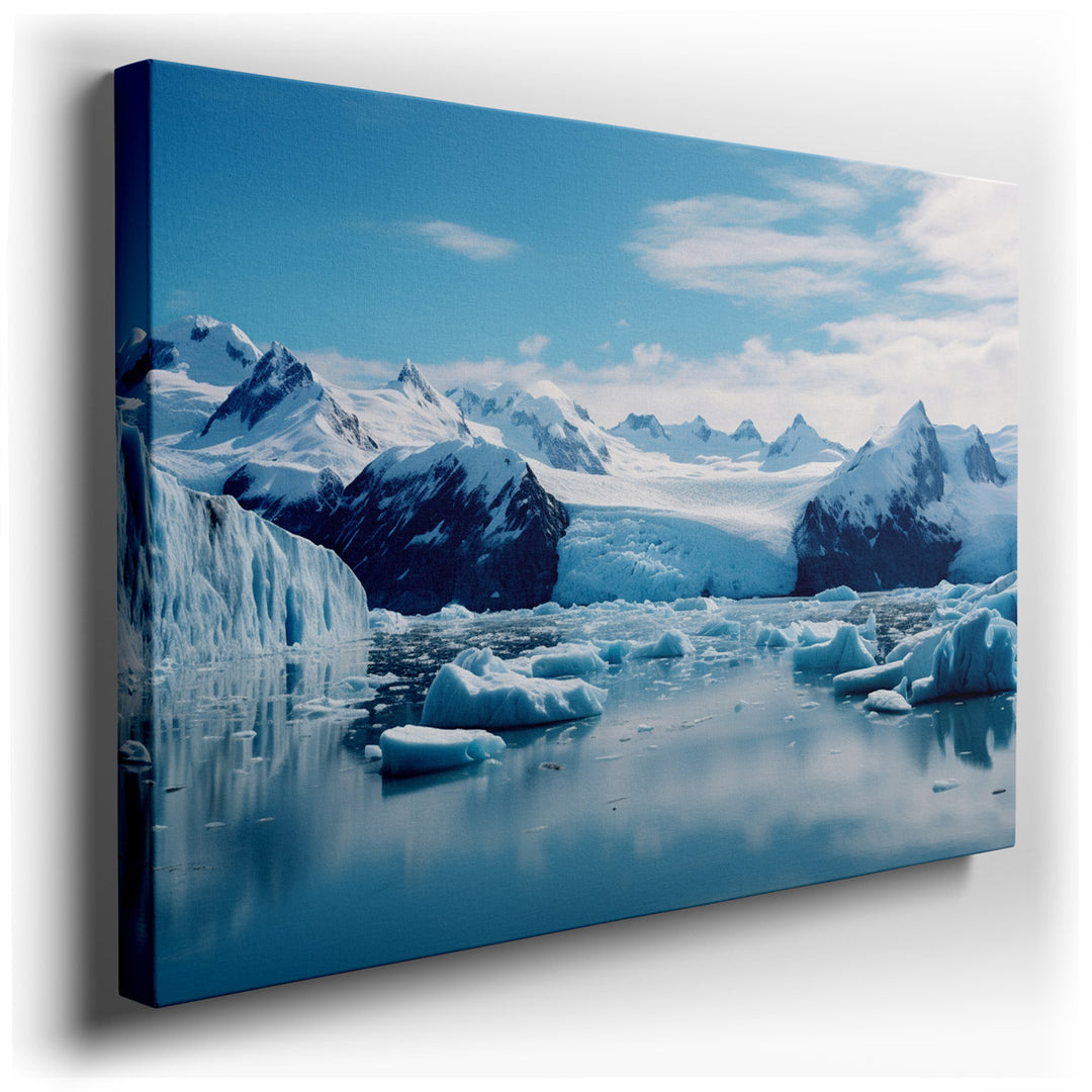 canvas print on wrapped canvas for wall decor – This wall art, a breathtaking depiction of a serene and untouched landscape, captures the majestic beauty of nature in i...