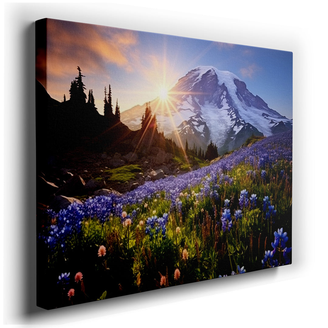 canvas print on wrapped canvas for wall decor – Imagine a wall art that captures the essence of a serene and awe-inspiring moment in nature—a breathtaking sunrise over...