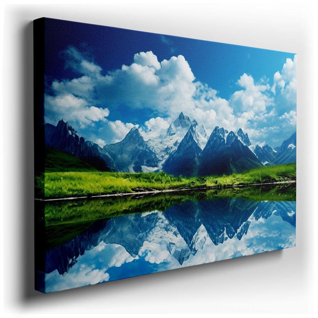 canvas print on wrapped canvas for wall decor – This exquisite wall art presents a landscape that is both majestic and tranquil, capturing the essence of untouched wild...