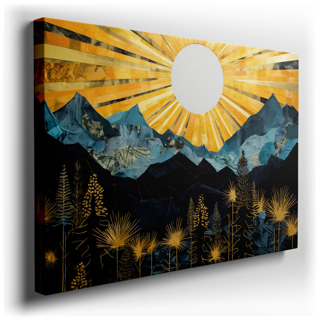 canvas print on wrapped canvas for wall decor – This exquisite landscape wall art captures the essence of nature's grandeur through a masterful depiction of majestic mo...