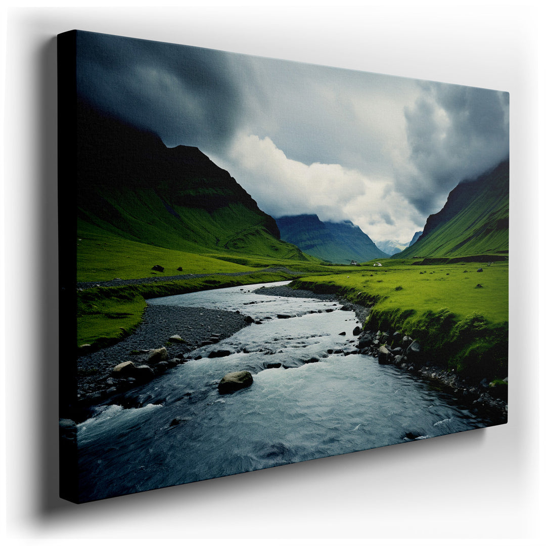 canvas print on wrapped canvas for wall decor – This wall art captures a breathtaking landscape that is both invigorating and introspective, making it a masterpiece of...