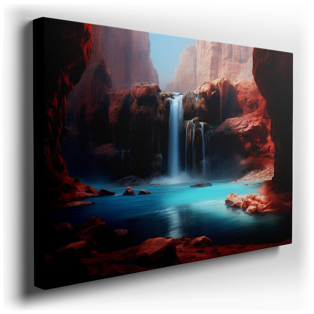 canvas print on wrapped canvas for wall decor – This wall art captures a breathtaking natural scene that is both tranquil and dynamic, making it a masterpiece of landsc...