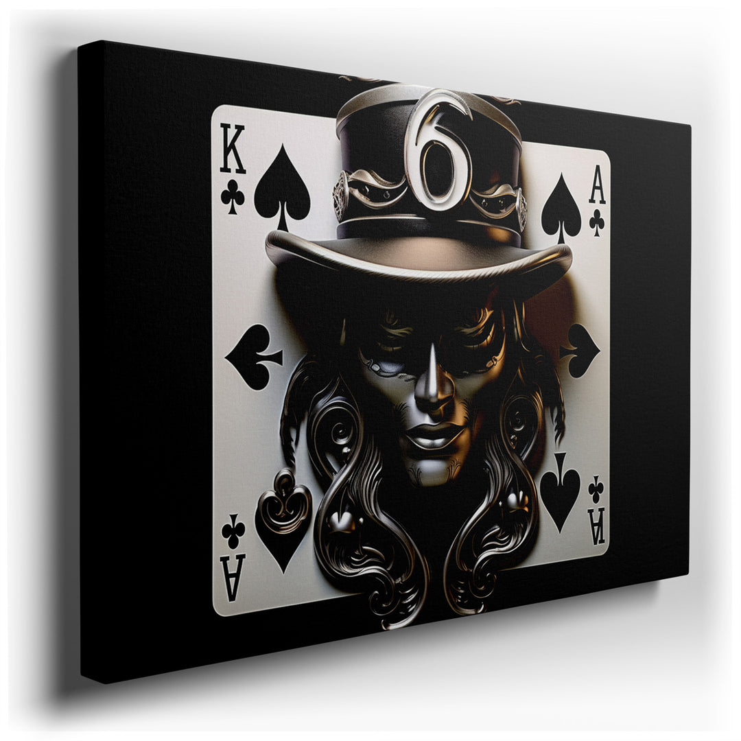 canvas print on wrapped canvas for wall decor – This wall art, a mesmerizing blend of fantasy and high fashion, is a true testament to the artist's innovative vision an...