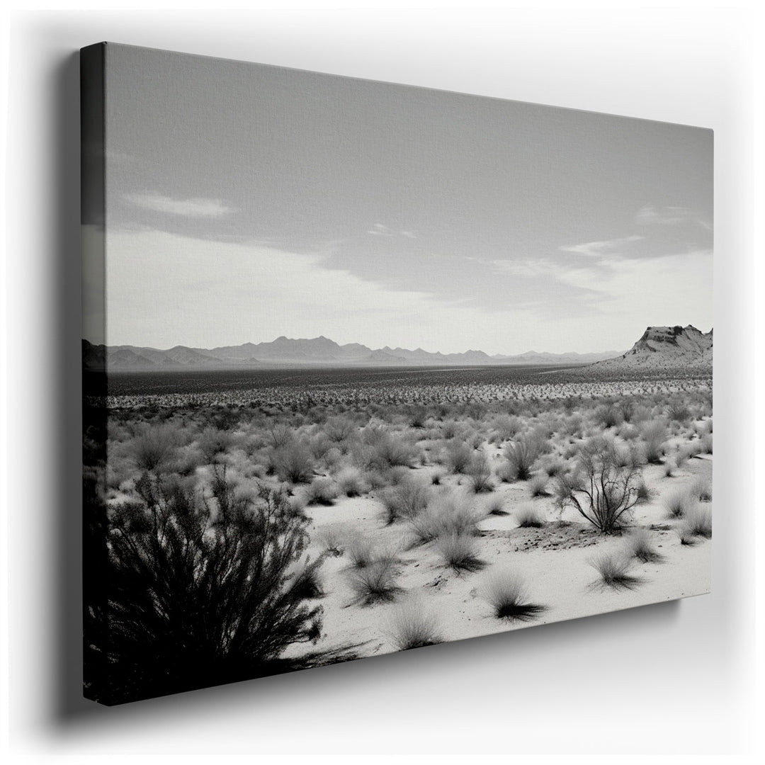 canvas print on wrapped canvas for wall decor – This wall art, a captivating portrayal of a vast desert landscape, is an exquisite representation of nature's serene yet...