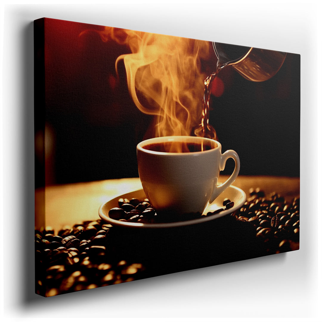 canvas print on wrapped canvas for wall decor – Imagine a wall art that captures the essence of a perfect morning ritual, a moment frozen in time that exudes warmth and...