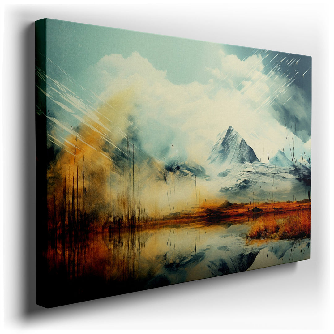 canvas print on wrapped canvas for wall decor – This exquisite wall art portrays a serene landscape that is both captivating and tranquil, making it an ideal addition t...