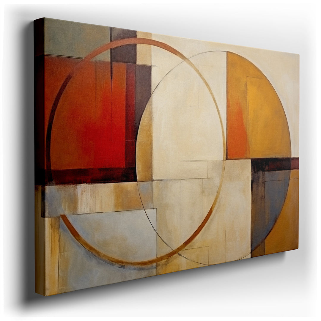 canvas print on wrapped canvas for wall decor – This modern abstract wall art is a mesmerizing composition that draws the viewer into a world of geometric intrigue and...