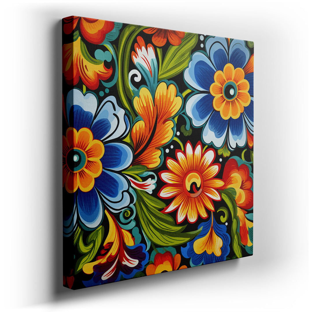 canvas print on wrapped canvas for wall decor – This wall art, a masterful representation of botanical artistry, captures the essence of nature's vibrant and complex be...