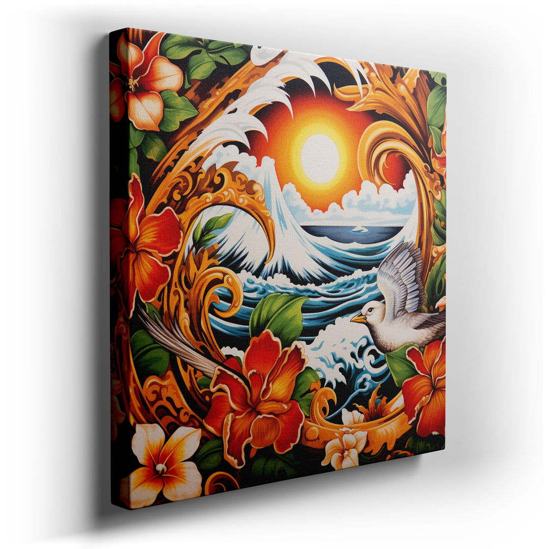 canvas print on wrapped canvas for wall decor – This wall art is a captivating masterpiece that eloquently captures the profound and emotional connection between humans...