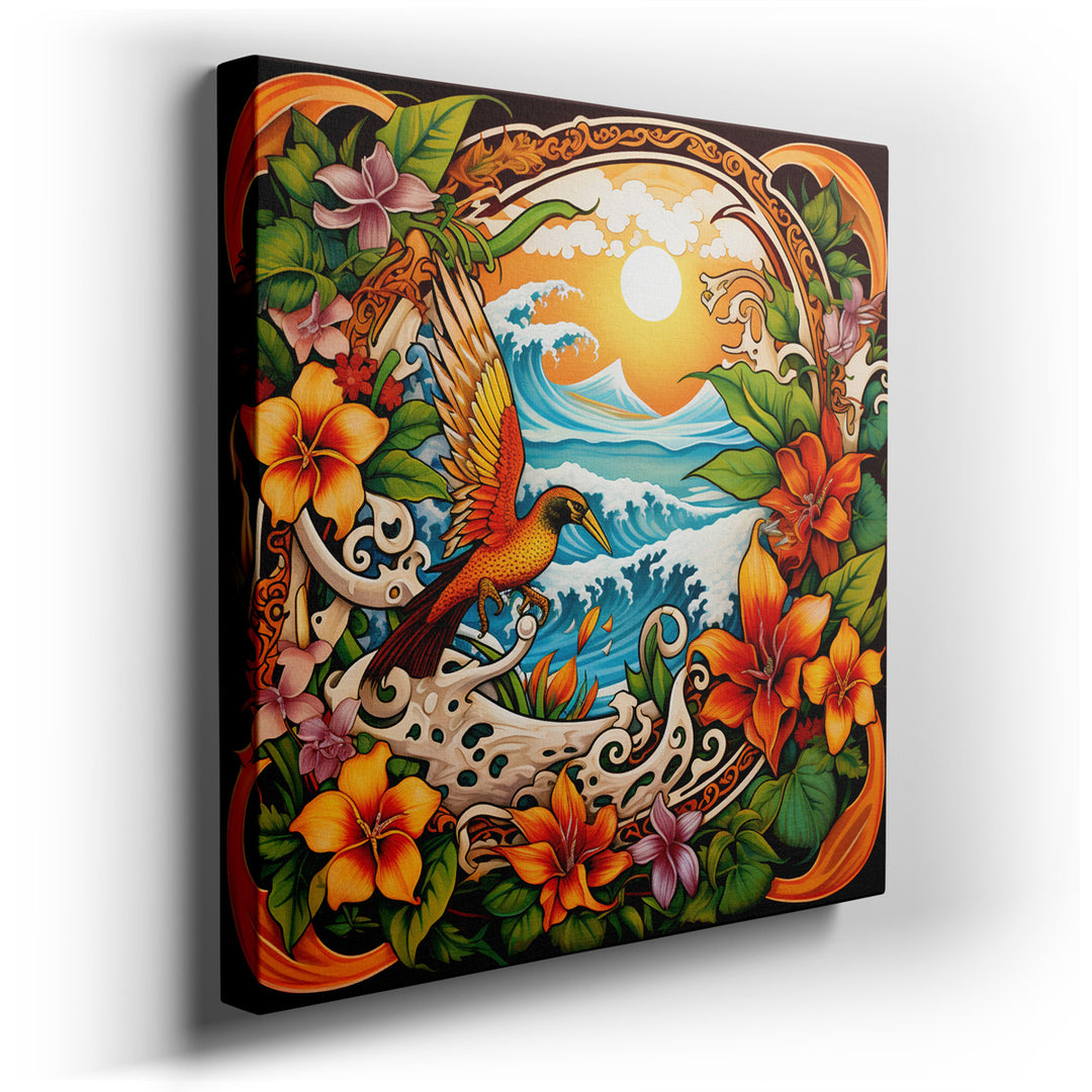 canvas print on wrapped canvas for wall decor – This wall art, a captivating masterpiece, embodies the essence of nature's unparalleled beauty, merging the dynamic forc...