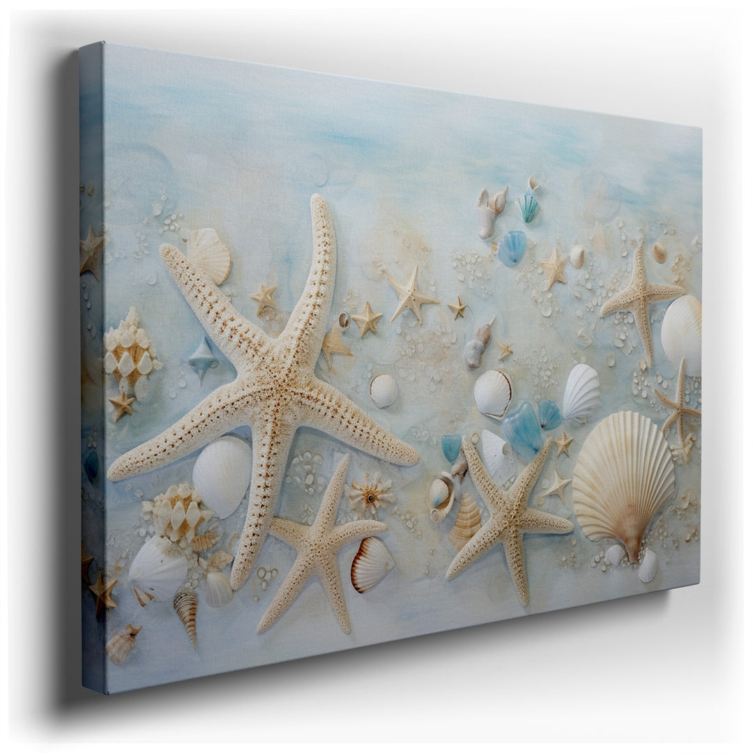 canvas print on wrapped canvas for wall decor – This wall art, a mesmerizing underwater scene, is a masterful depiction of the serene and tranquil depths of the ocean....